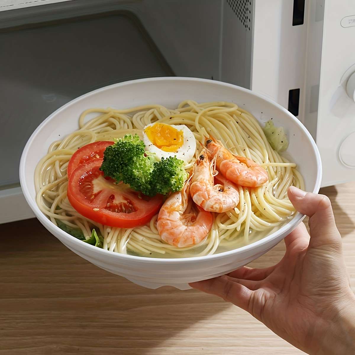 Bowl Color 25Cm White  Spoon