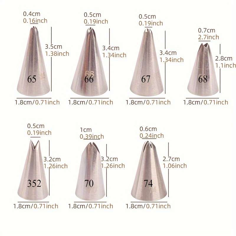 Piping Nozzle Model 7 Trumpet Leaves