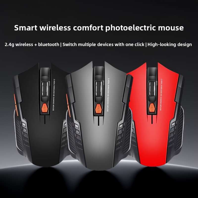 Mouse Color Black Dual Mode Battery Version Add Bluetooth Add 2.4G