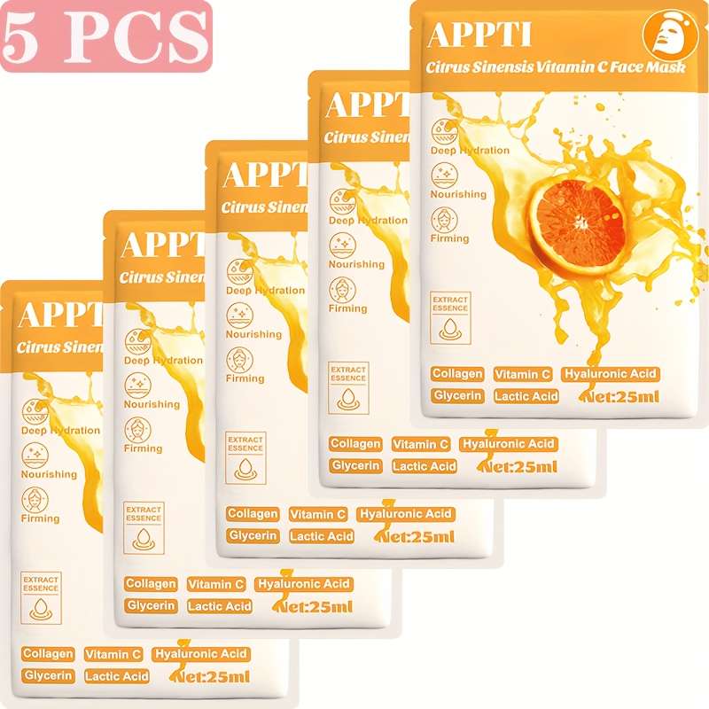 Facial Mask Flavors Rose 5Pcs