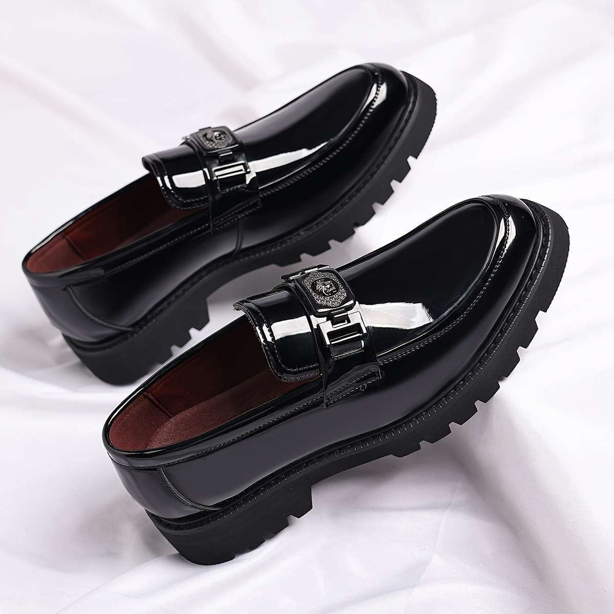 Mens Leather Shoes Color Black Sizeuk 7