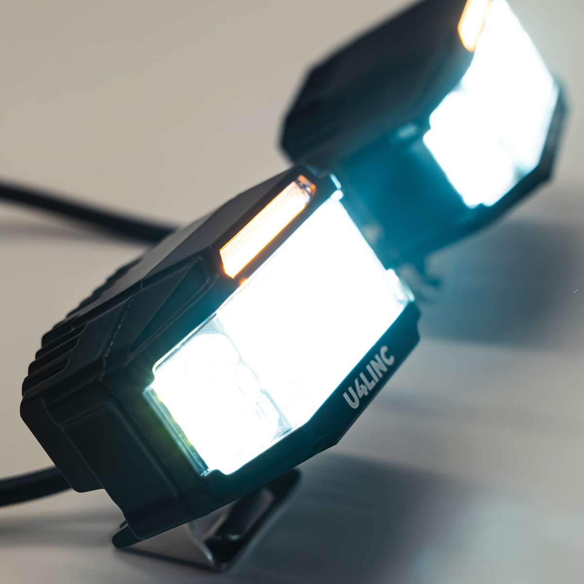 Car Lights Model 2Pcs With Amber Angel Eyes