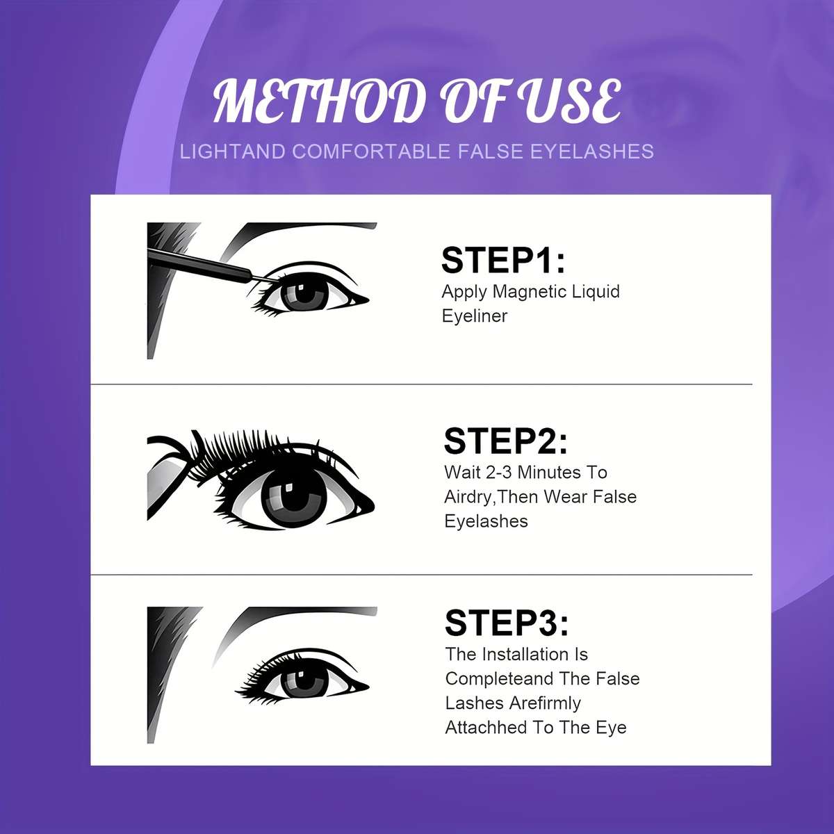 10 Pairs D Curl Cluster Lashes Color Black Quantity 7 Pairs