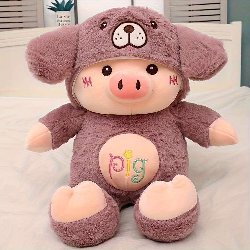 Plush Toyss color Purple puppy coat pig