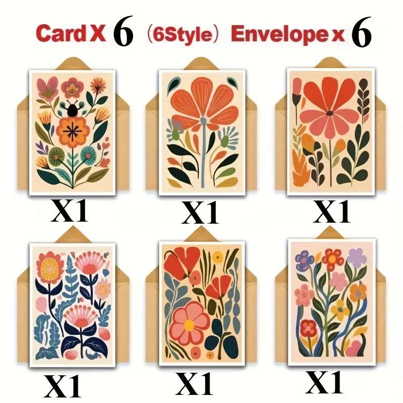 Greeting Cards Quantity 12Pcs