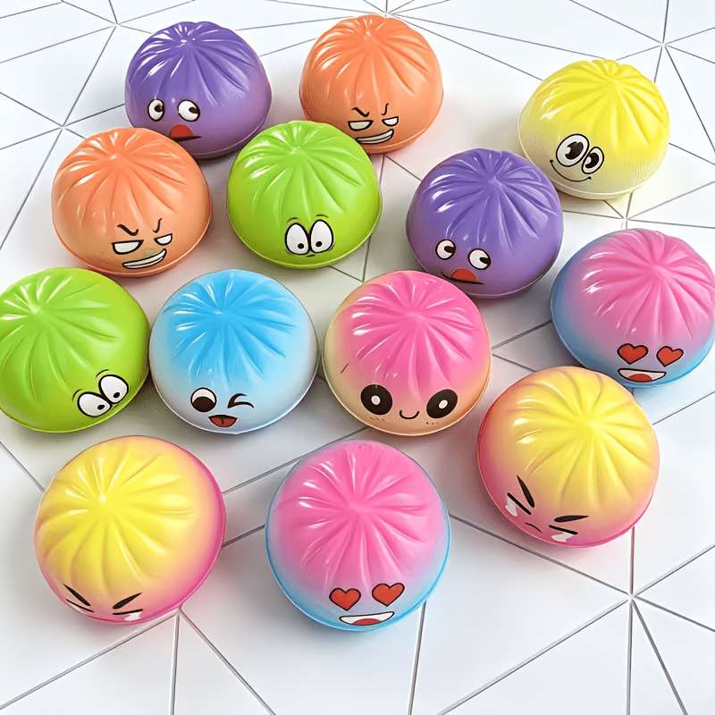 Squeezable Toys Items Slow Rebound Emoji Pack Color Shipped Randomly Quantity 9 Pieces
