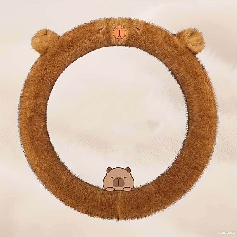 Car Steering Wheel Cover Brown Model D Type