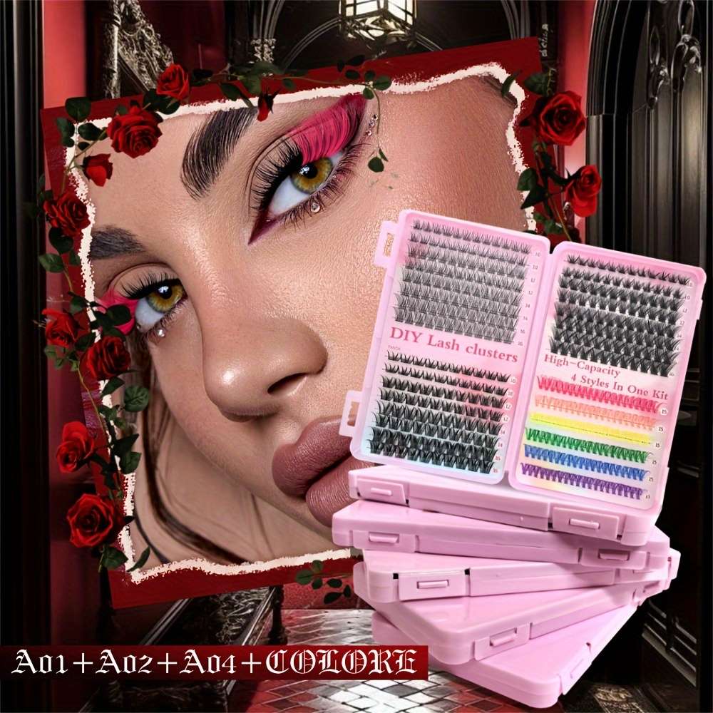 392pcs 3d Lash Extensions Model A Add Color Kit 16mm