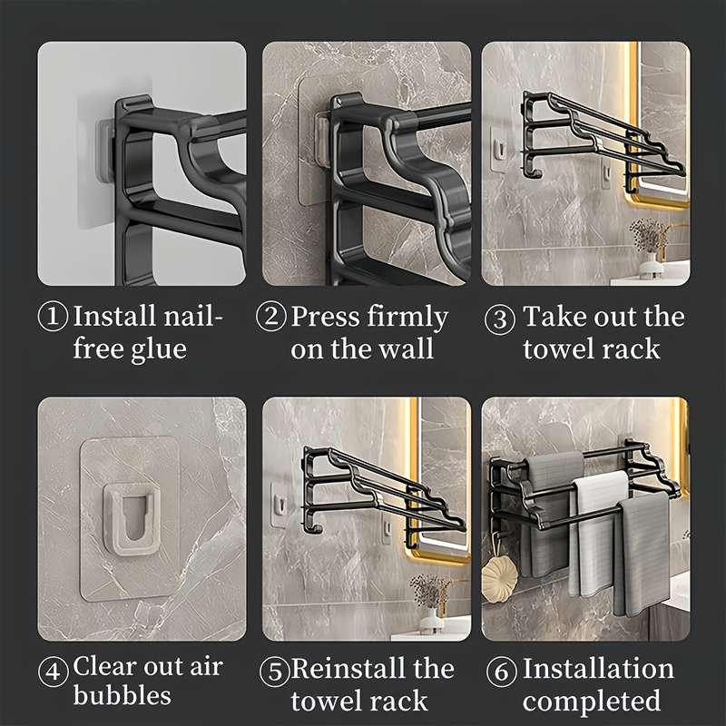 Bathroom Storage Rack Model 40Cm16Threebar Towel Rack