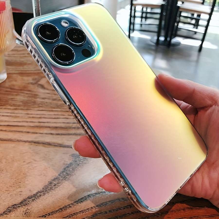 1Pc Mixed Color  For iPhone 14 Pro Max Stylish Laser Matte Phone Case