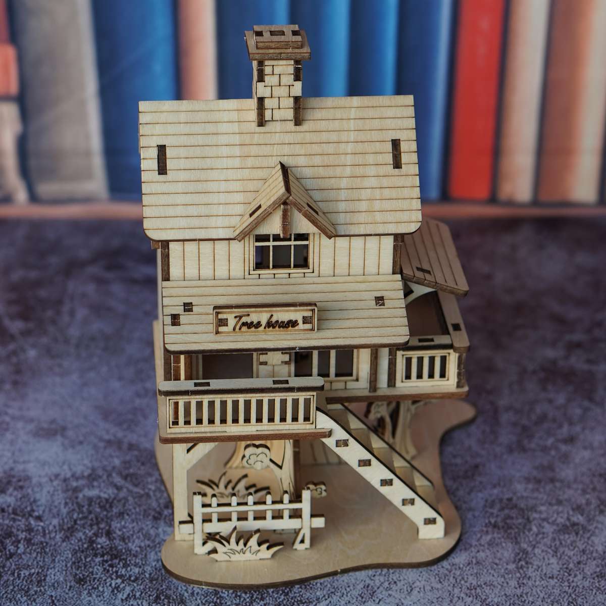 3D Building Model Puzzle Set Items Wooden House