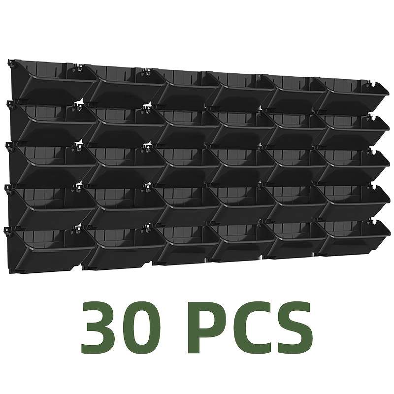 30Pcs Weather Resistant Wallmounted Vertical Planter Set Automatic Long Lasting