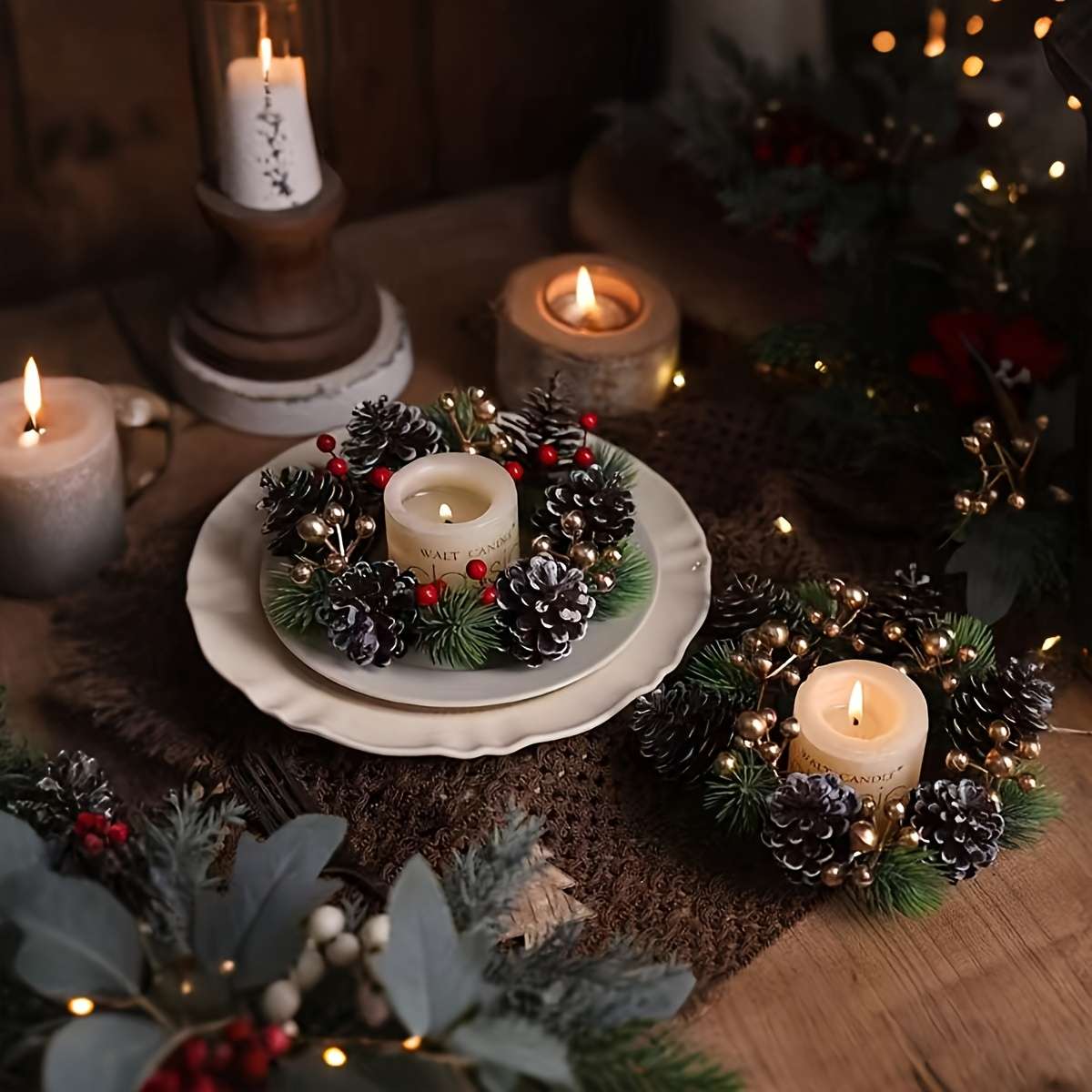Christmas Decorations Color 2Pcs Golden