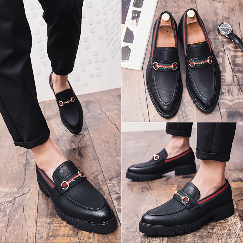 Mens Leather Shoes Color Black Sizeuk 5.5