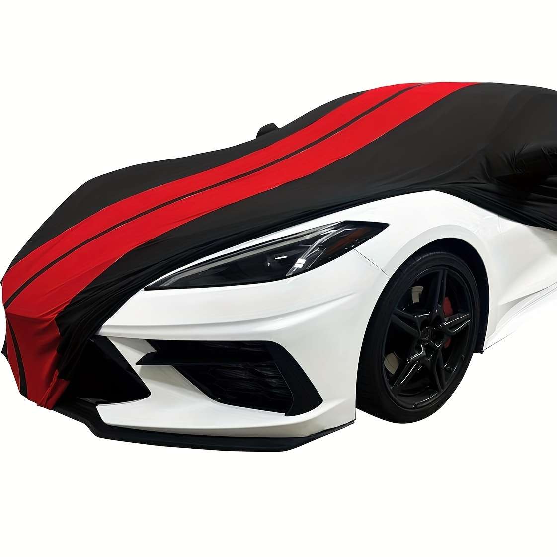 Car Cover Color Black Red Model For C5