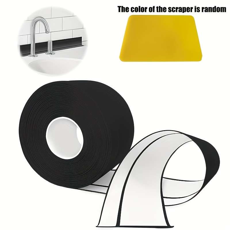 Skirting Board 6 Meters Long 50*20Mm White Pvc Selfadhesive Soft Kick Line 1 Yellow Scraper