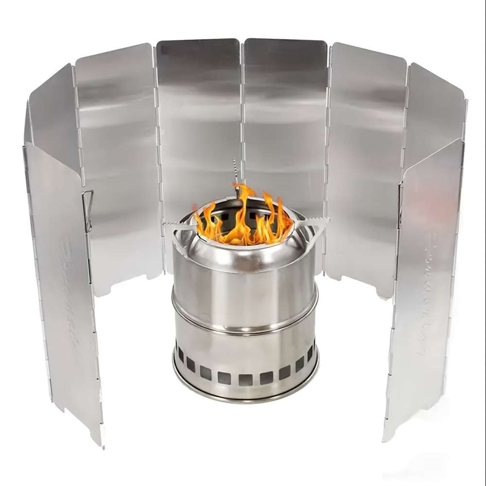 Premium Zmoon Windproof Wind Screen Gas Stove Compatible Burner Outdoor Cam 10