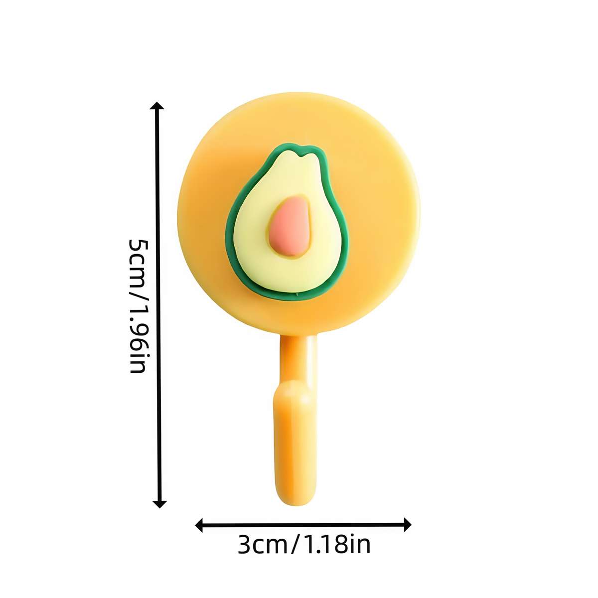 Set Of 5 Creative And Easy Cute Cartoon Round Hooks For The Quantity 5pcs