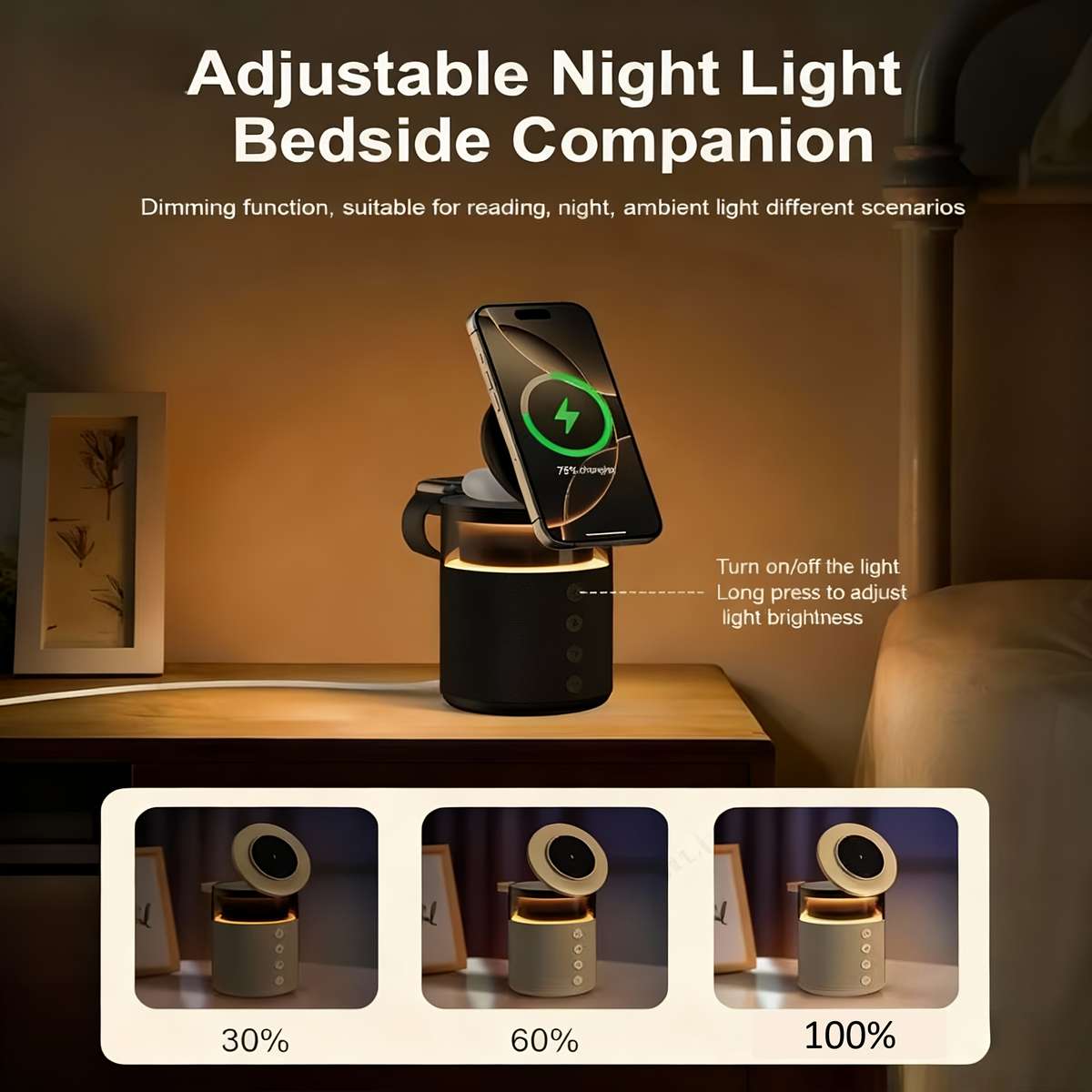 Modern Dual Channel Design Magnetic Wireless Charging Station For Festival