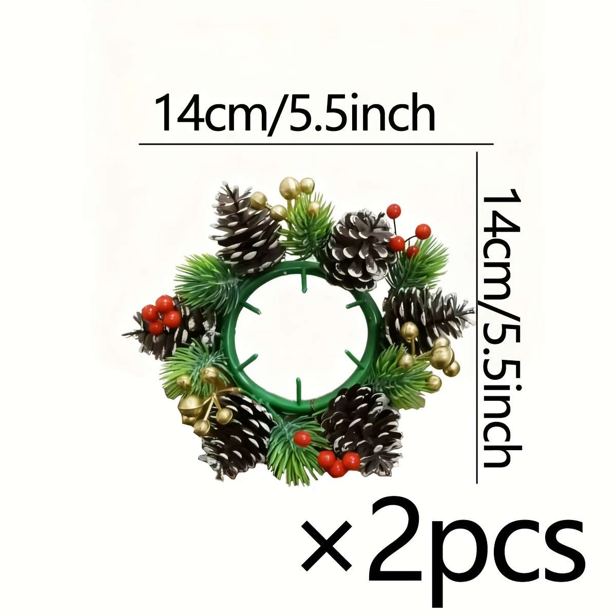 Christmas Decorations Color 2Pcs Golden