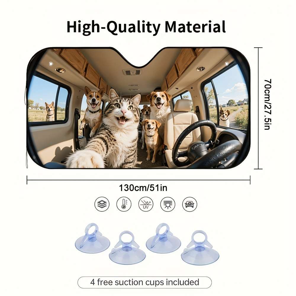 Car Sun Shades Size 140 X76Cm