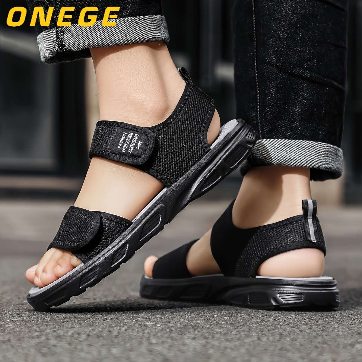 Sandals Color Black Gray Size Uk 9