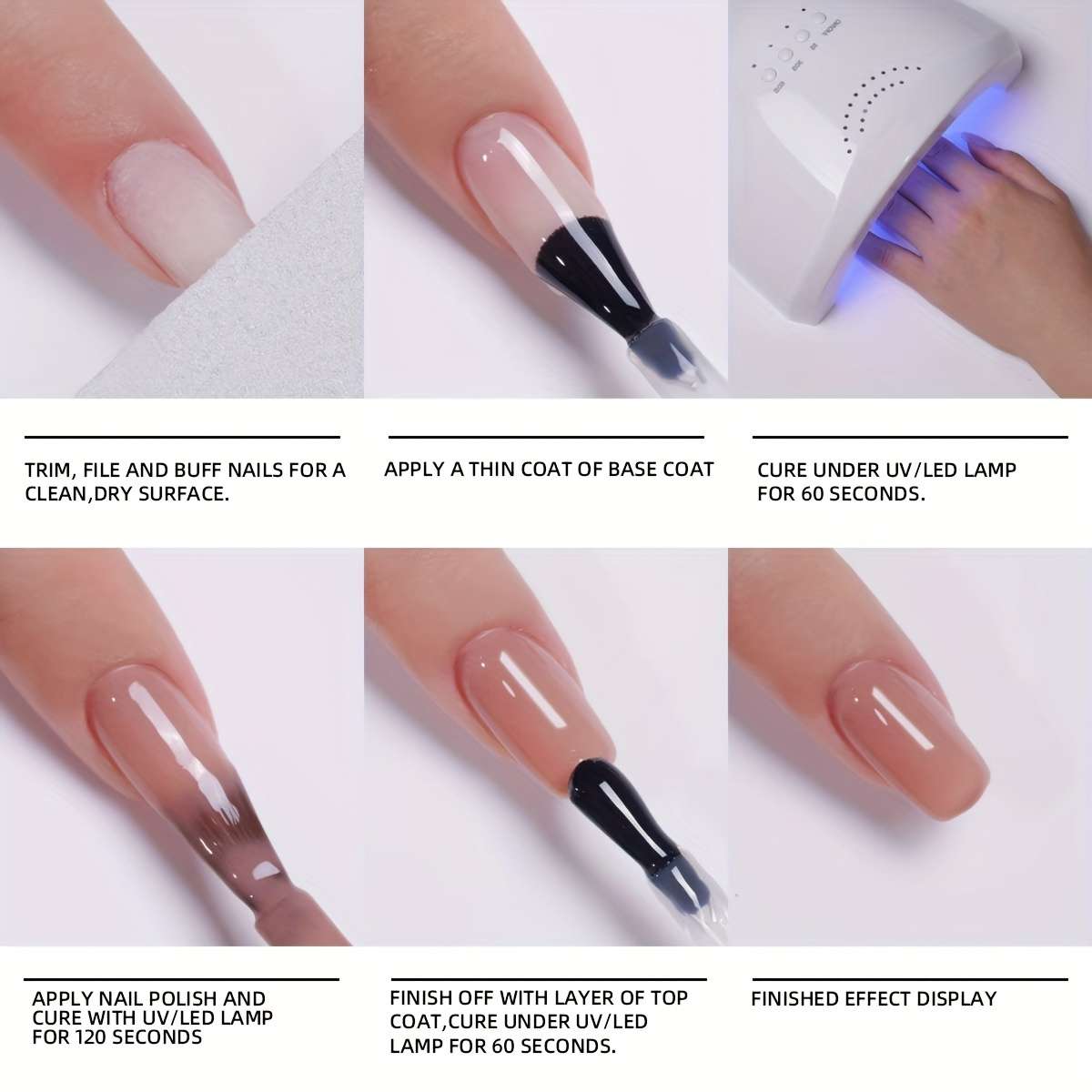 Nail Polish Color 2Pcs Primersealant