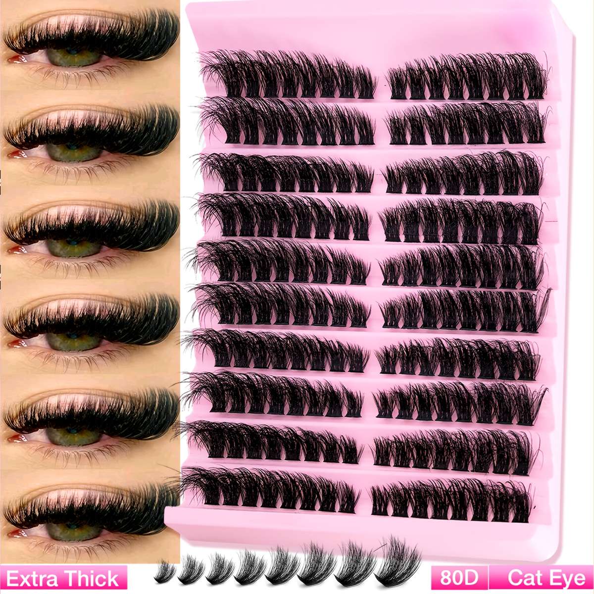 Natural Volume Lash Extensions Color 100d 18mm