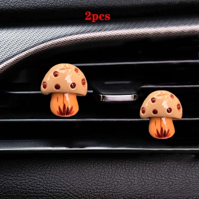 Car Interior Decor Style Double Mushroom 2Pcs