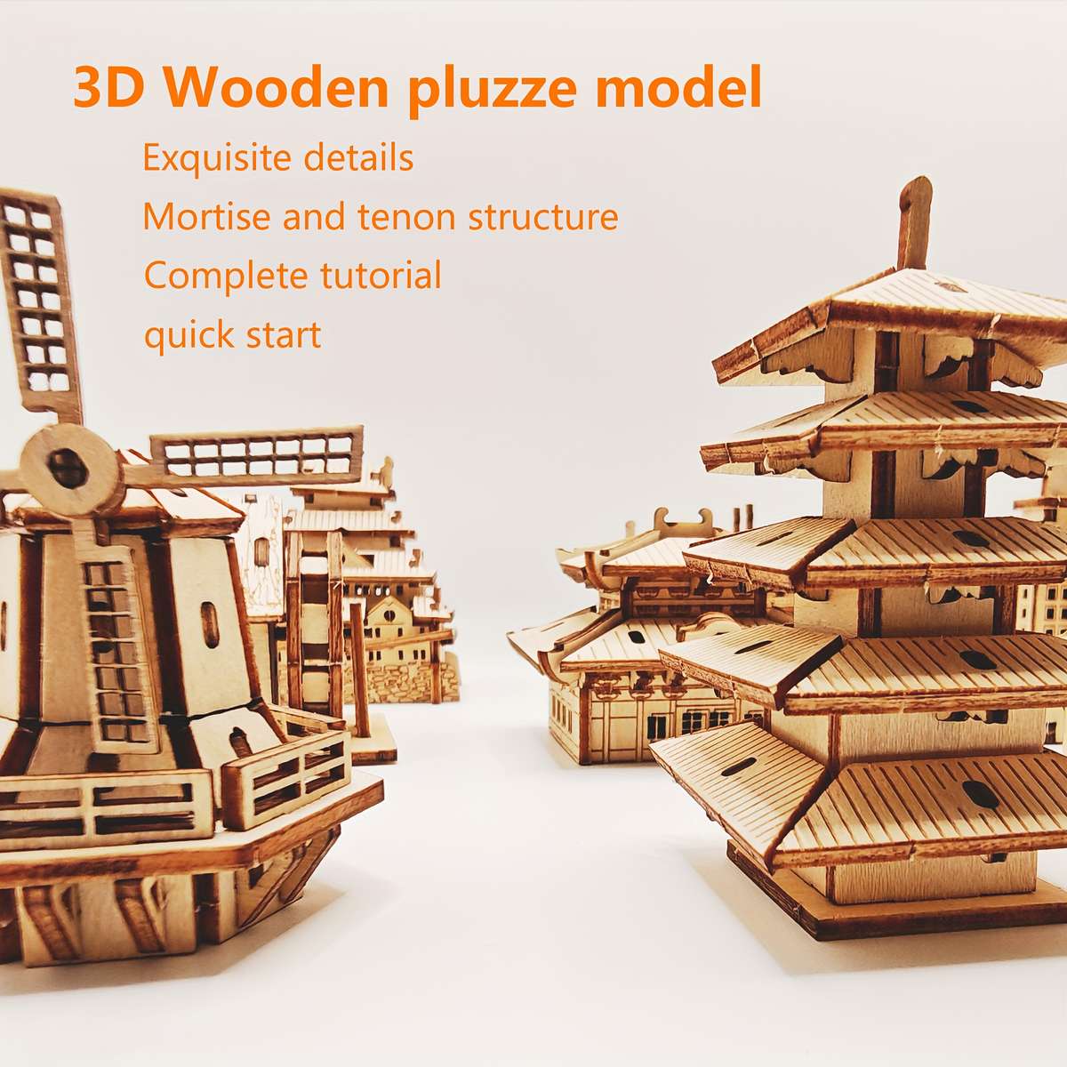 3D House Model Ornaments Items Windmill