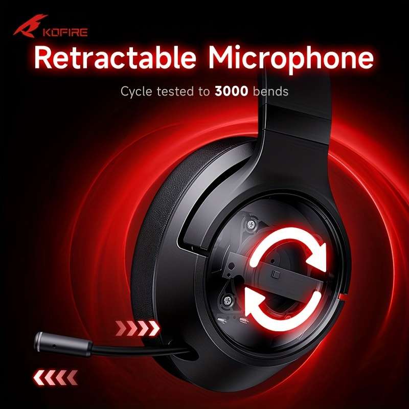 Wired Headphones Black Red