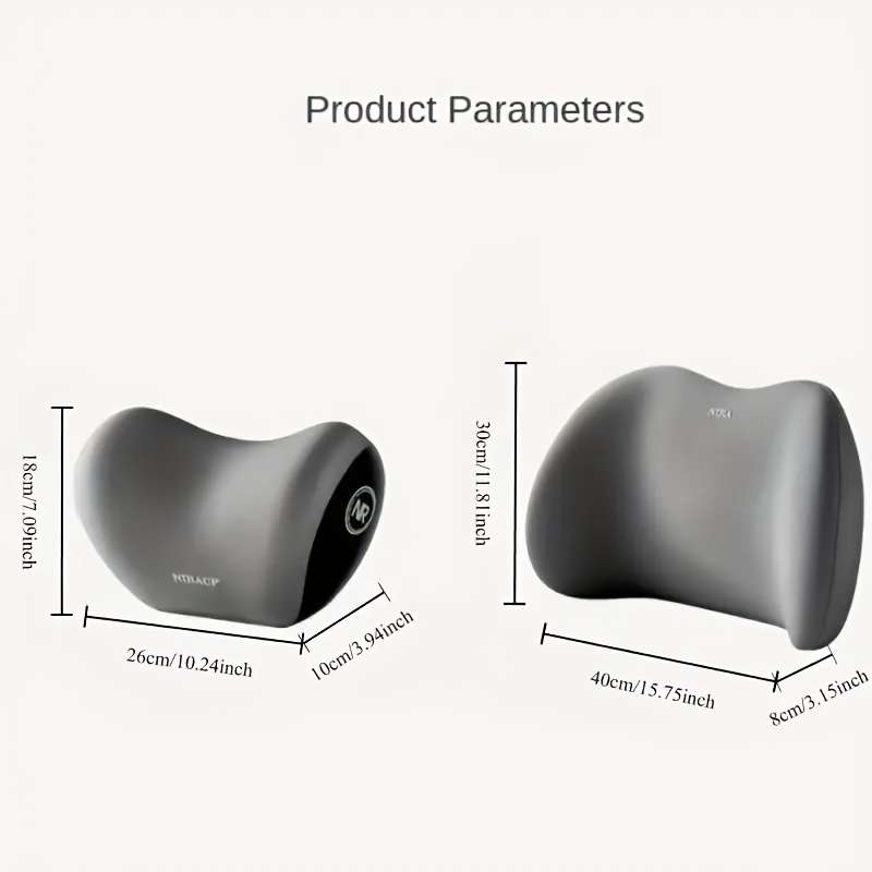 Car Seat Cushion Color Pink Headrest And Lumbar Support Set
