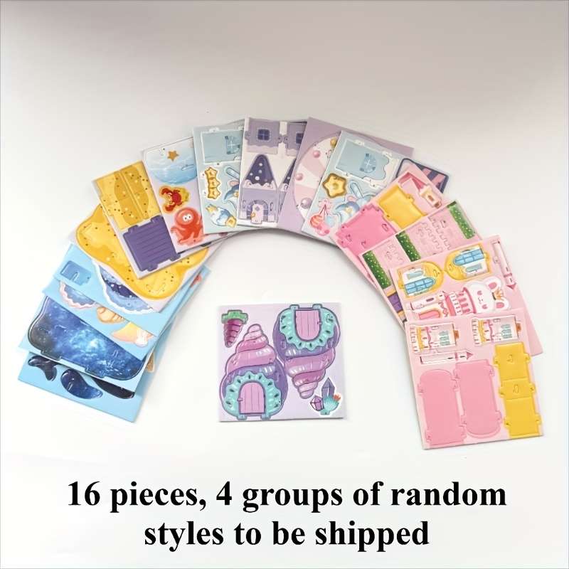 Building Toy Architectural Model Toy Set Model Random Quantity 4 Pcs