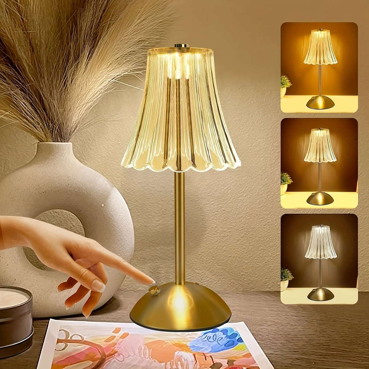 Desk Lamp Model 2Pcs Umbrella Crystal