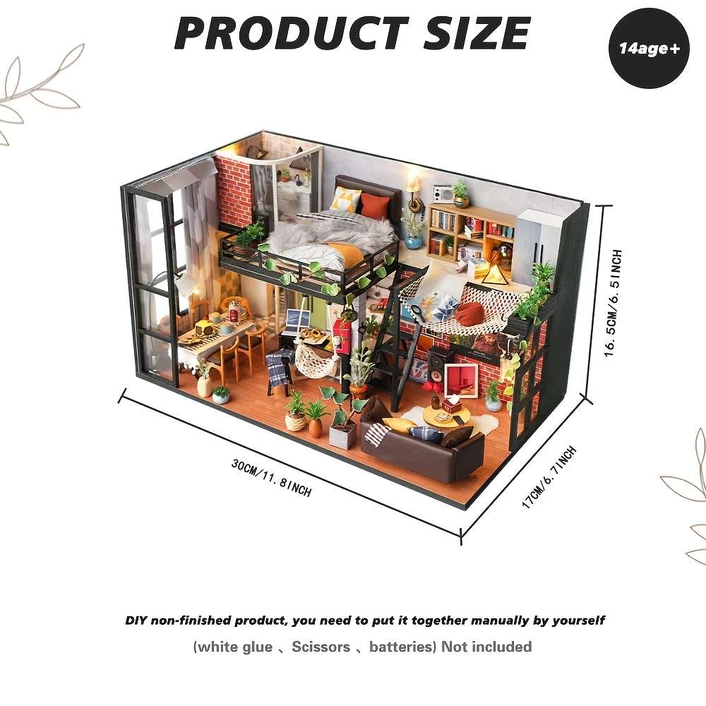 3D Building Model Puzzle Set Style Literary Utopia