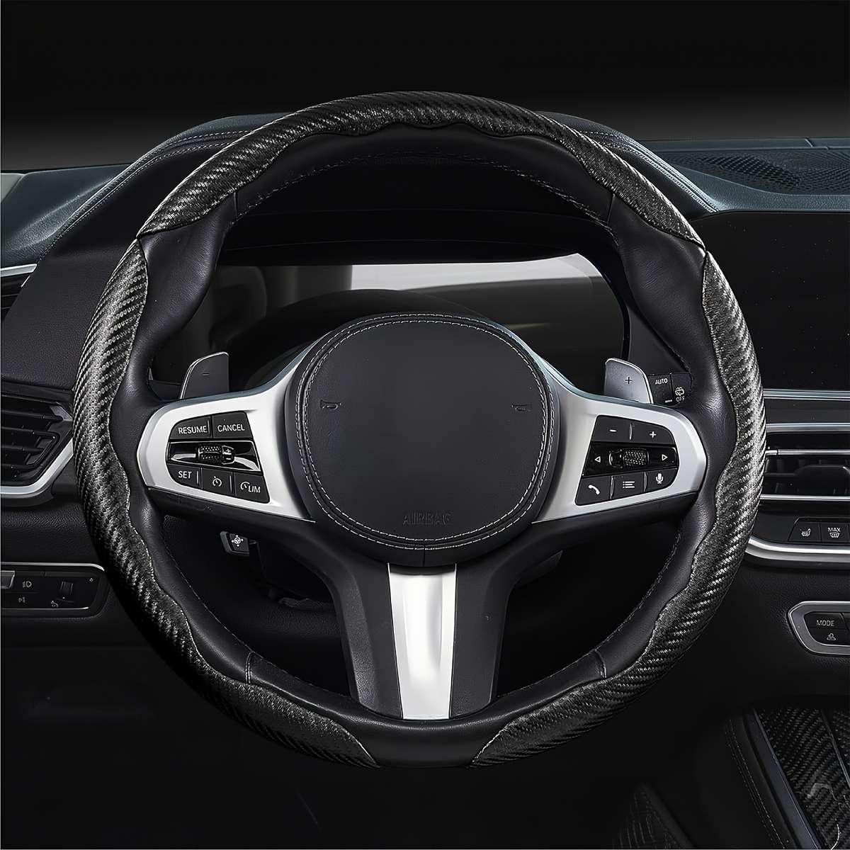 Car Steering Wheel Cover Three Piece Set White
