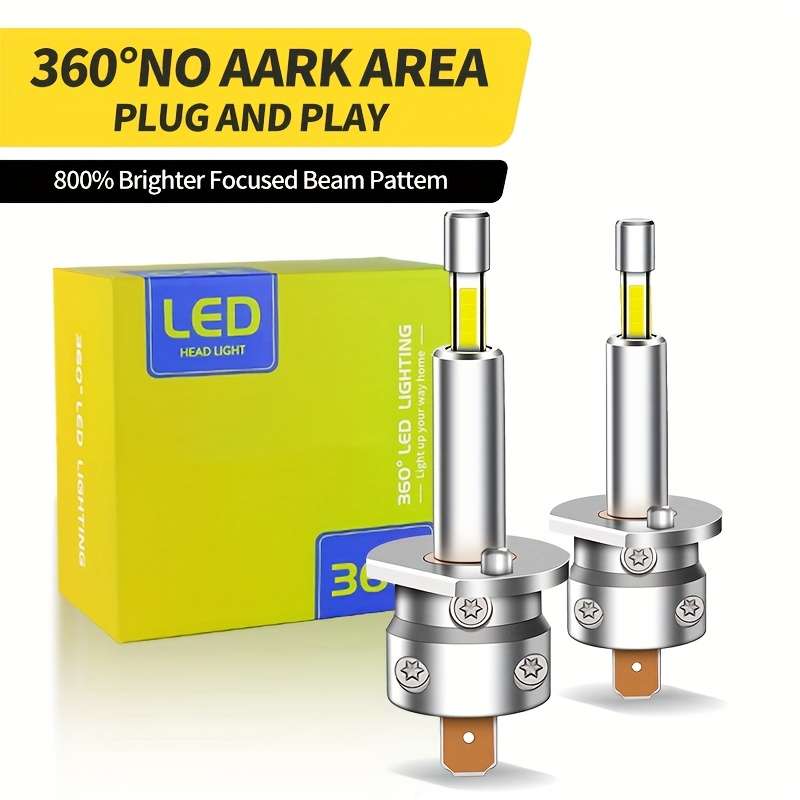 Car Lights Color 2Pcs H1 White