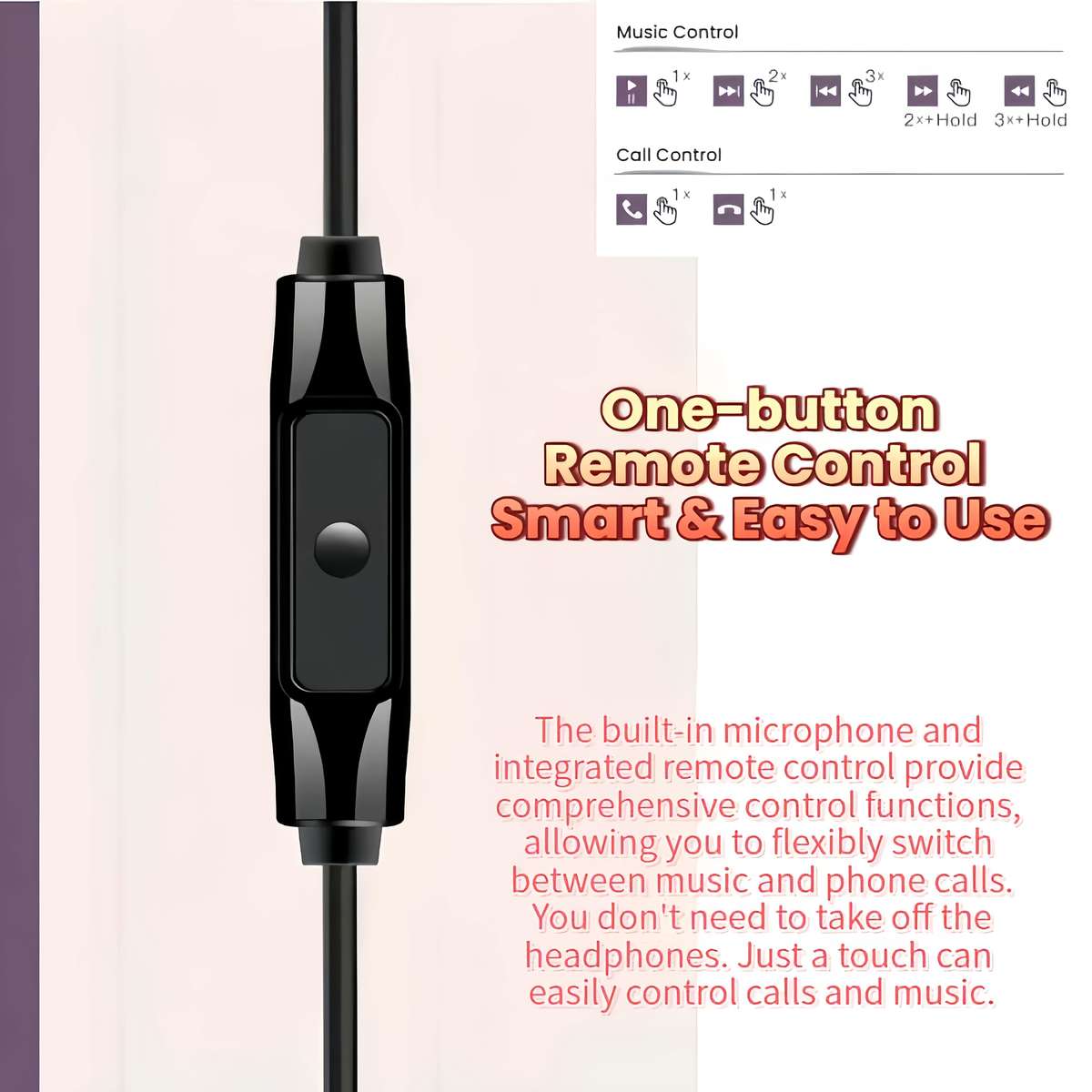 Wired Headphones 1.2M-Black Type-C