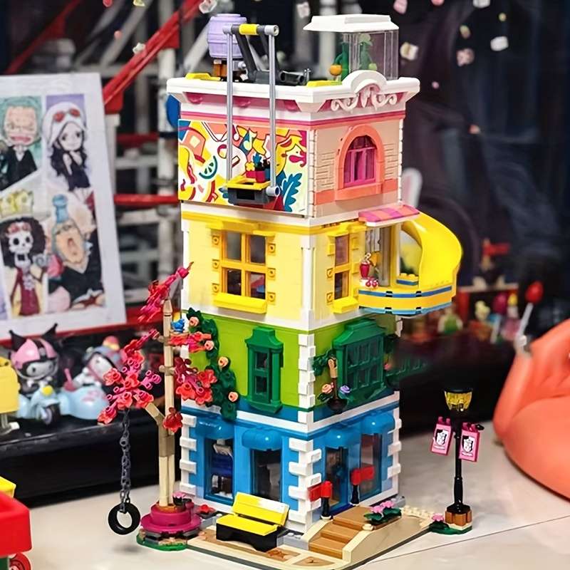 3D Building Model Puzzle Set Style Apartments
