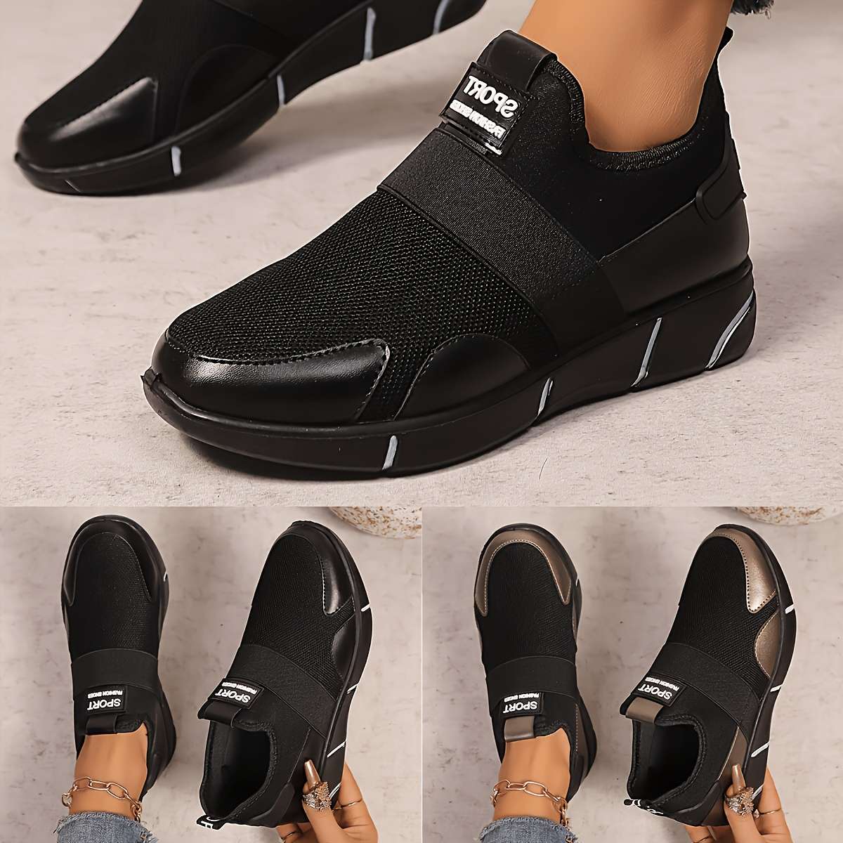 Women S Sneakers Color Black Sizeuk 4