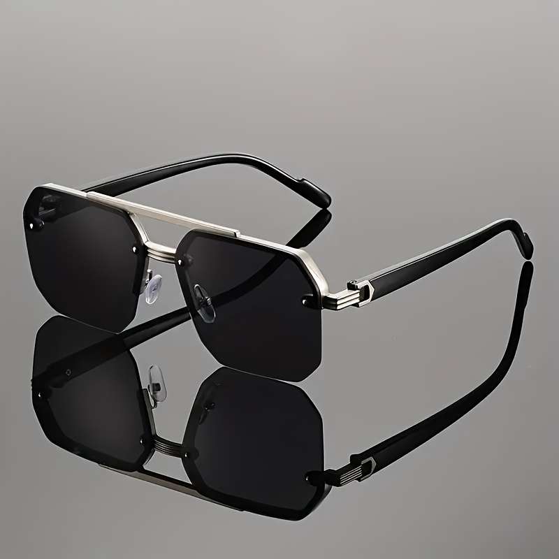 Mens Glasses Color Golden Frame Gray Orange Lens