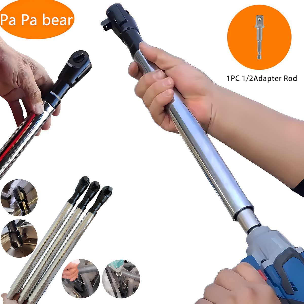 2-in-1 Manual Ratchet Extension Wrench