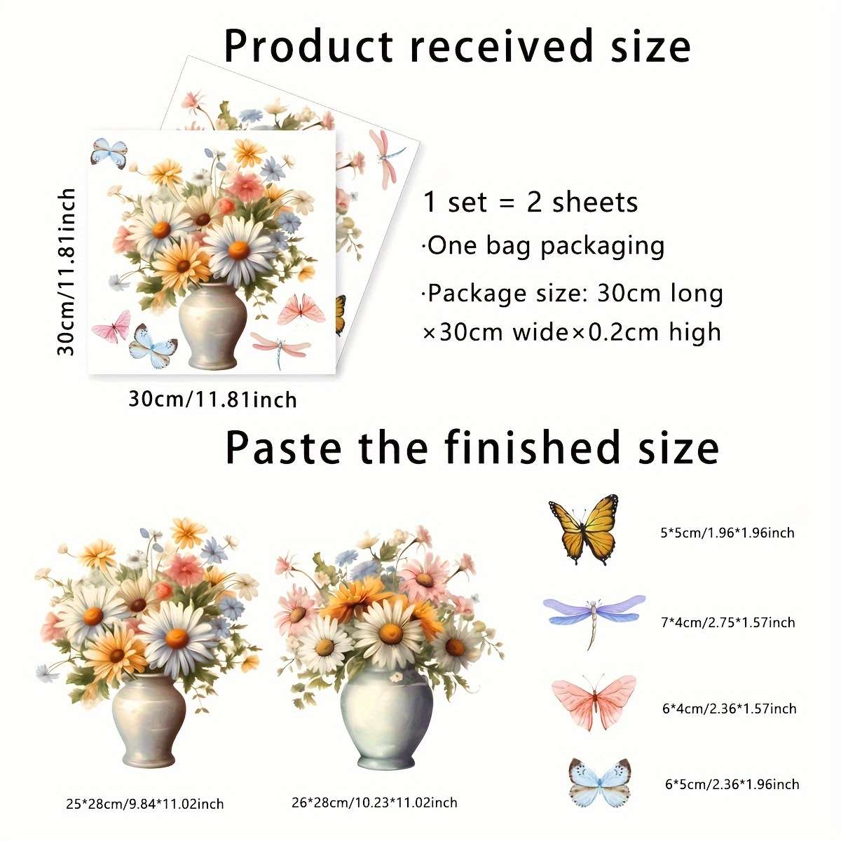 Window Stickers Size 30*30Cm*2Pcs