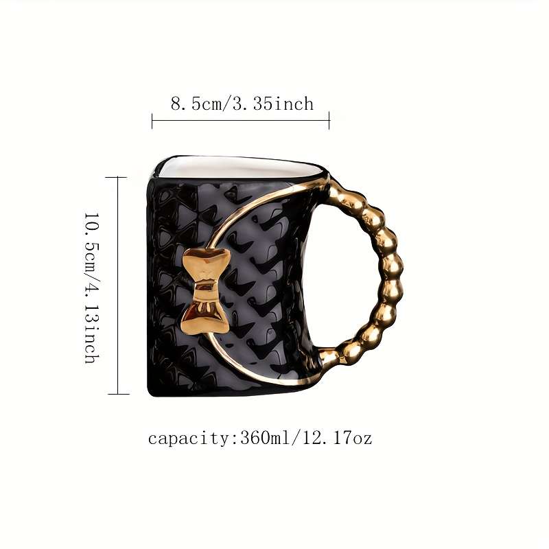 Water Cup Model Ceramic Bag Cup Black