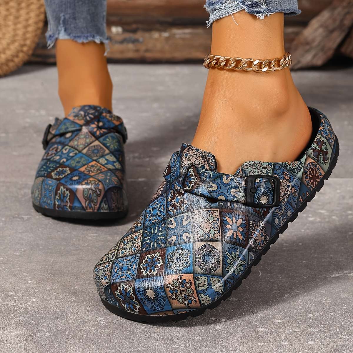 Sandals Color Blue Size Uk 4