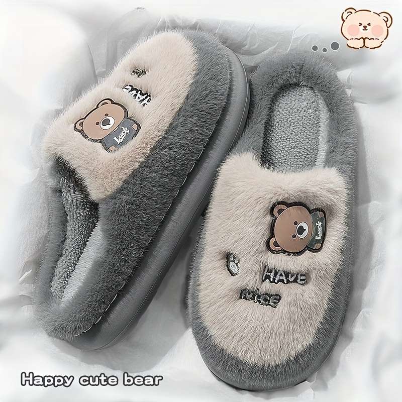 Cotton Slippers Color Grey Sizeuk 7.5-8