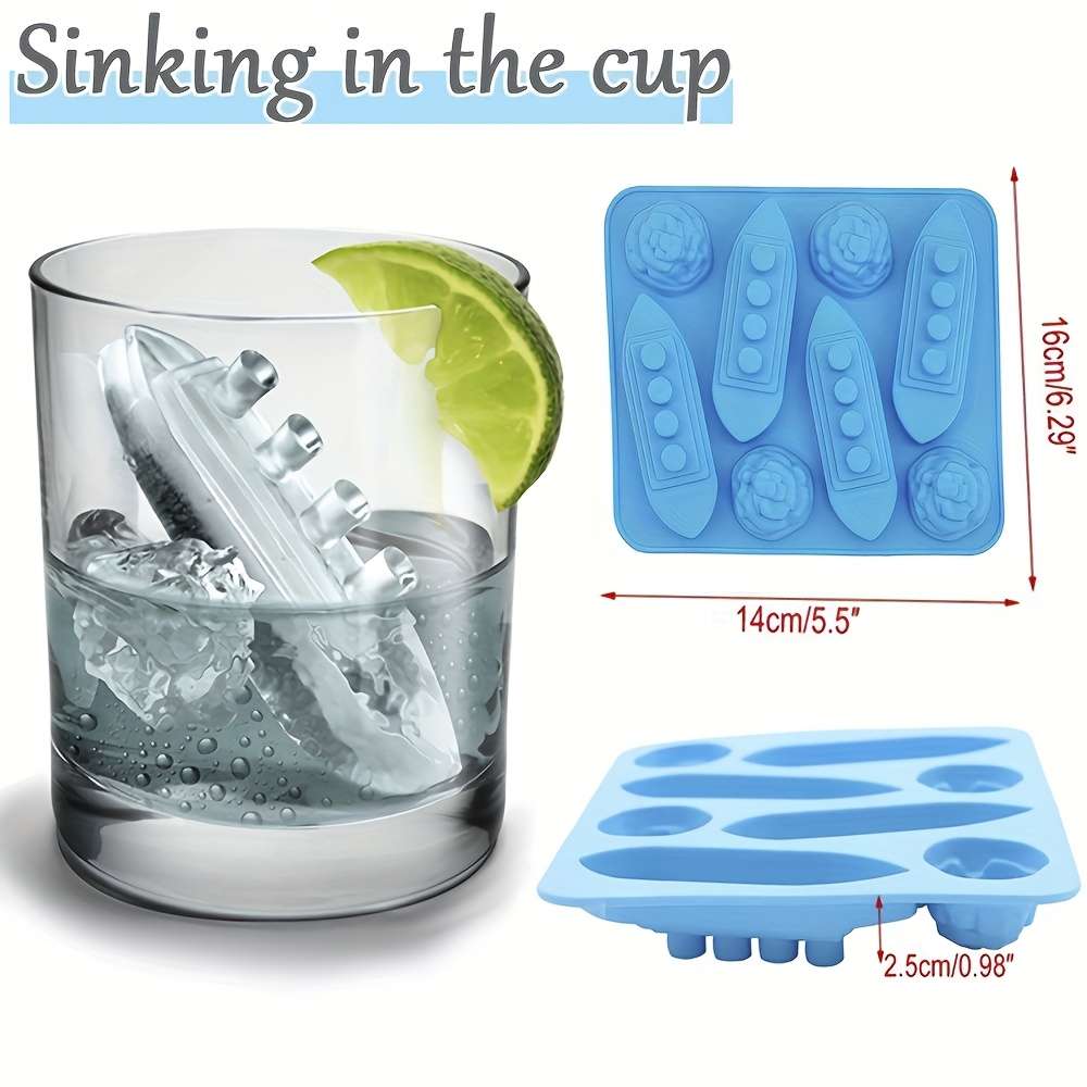 Crystalclear Leakproof Foodgrade Easyrelease Titanic Ice Cube Tray For Whiskey