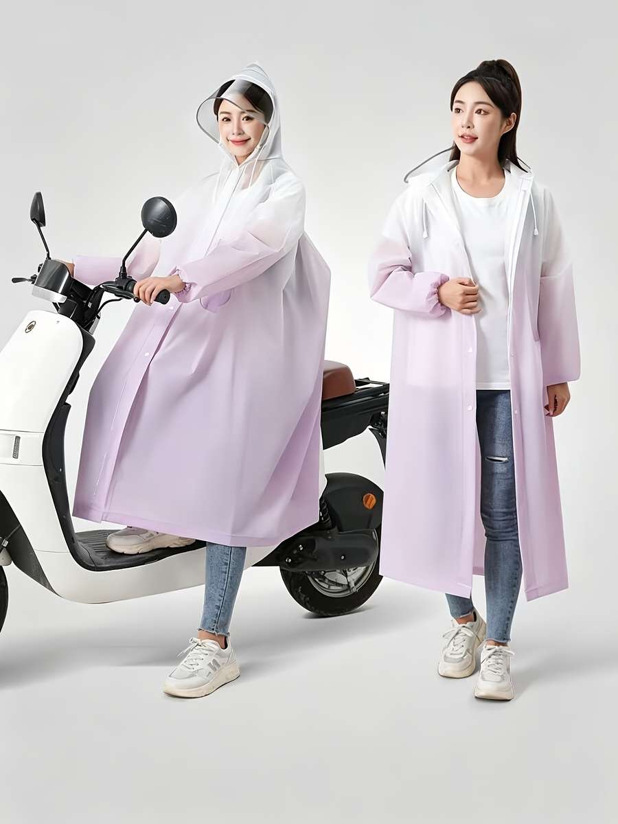 Raincoat Gradient Gray Size Asian L