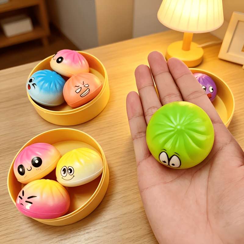 Squeezable Toys Style 4 Piece Set 3 Happy Planets 1 Steamer