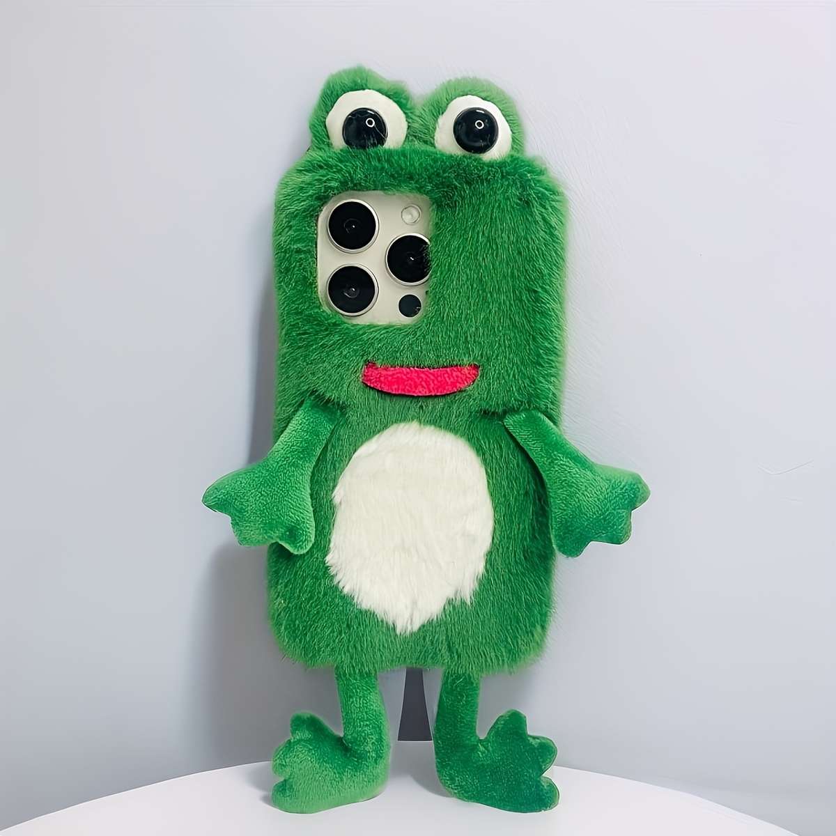 1Pc Mixed Color For iPhone 12 Pro Max Plush Green Frog Phone Case